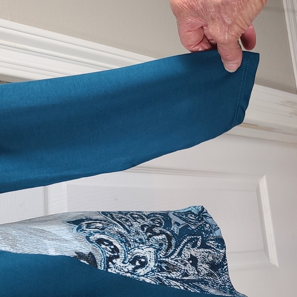 Chico's Mixed Material Blouse - Picture 4 of 10